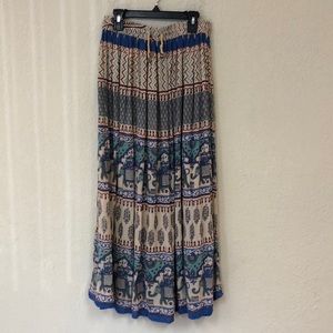 Cotton boho maxi skirt size M